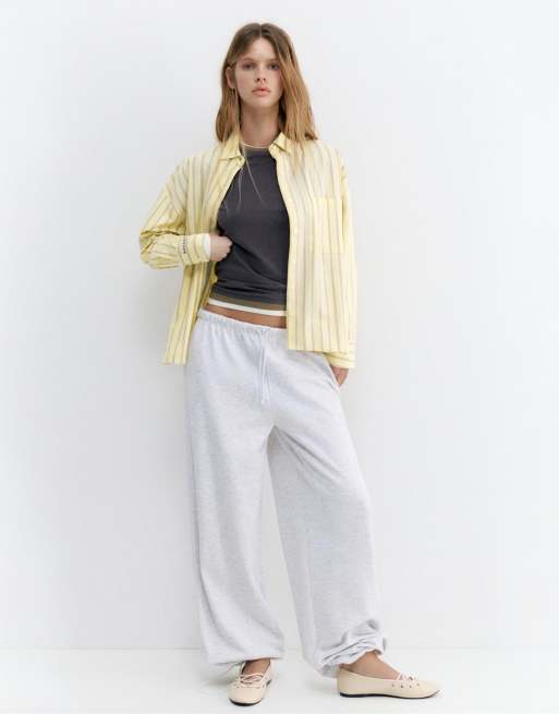Pull&Bear - Camicia gialla a righe, 4 di 4
