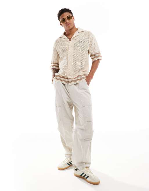 Maglia Traforata Uomo Camicia In Maglia Pull&Bear Camicia In