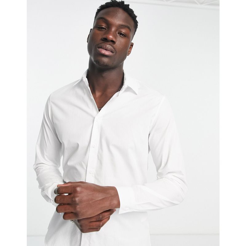 Camicie Uomo Pull&Bear - Camicia in popeline bianco