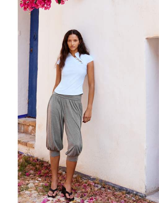 Pull&Bear camicia in popeline con alamaro azzurro cielo, 7 di 7