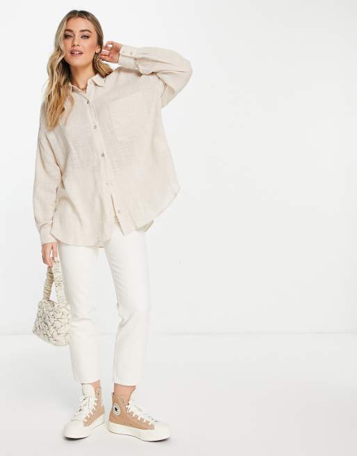 Camicia lino shop pull and bear