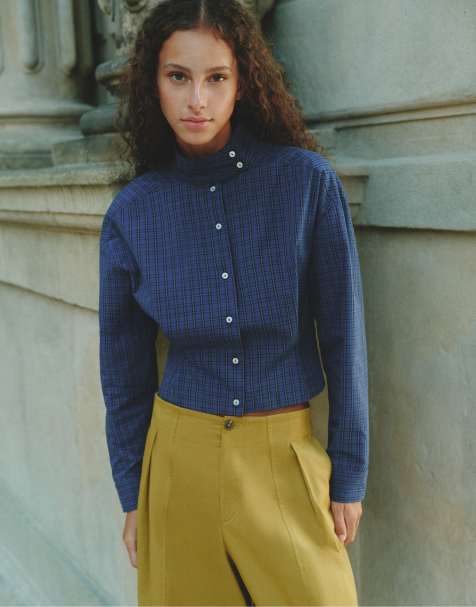 Pull&Bear camicia oversize navy - view 1