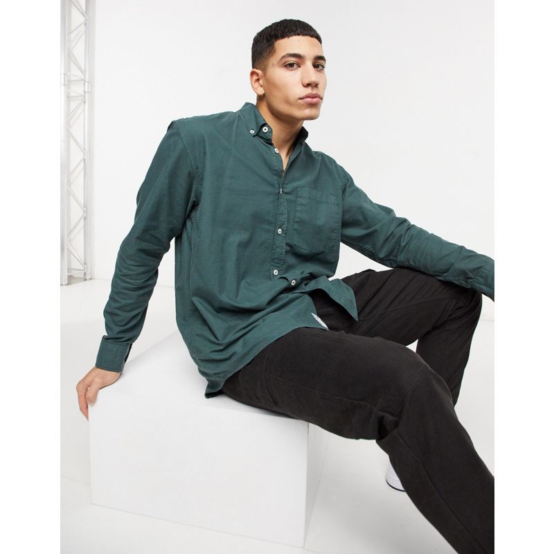 Pull&Bear - Camicia Oxford comoda verde