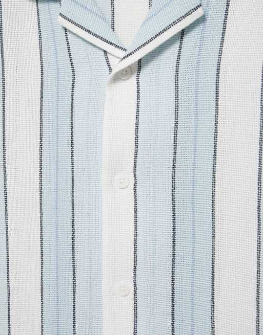 Pull&Bear - Camicia rustica a righe, 4 di 4