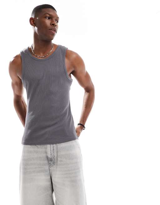 Pull&Bear - Canotta grigia mélange