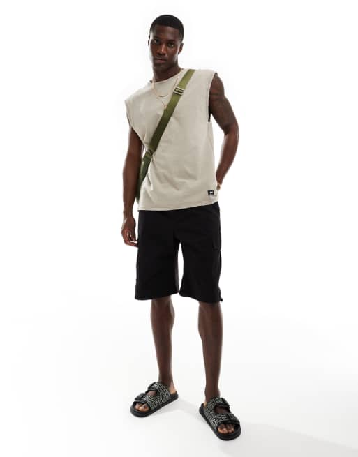 Pull&Bear - Canotta squadrata color sabbia