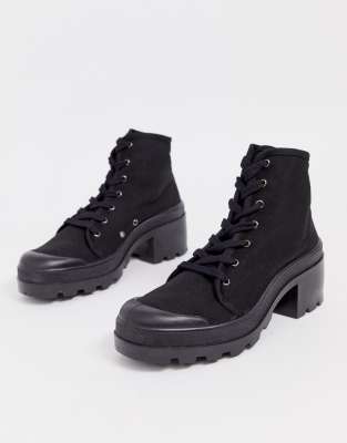 canvas lace up boots