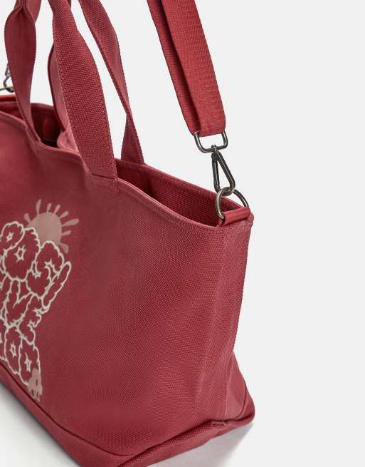 Pull&Bear - Canvas shopper tas in multikleur, 3 van 4