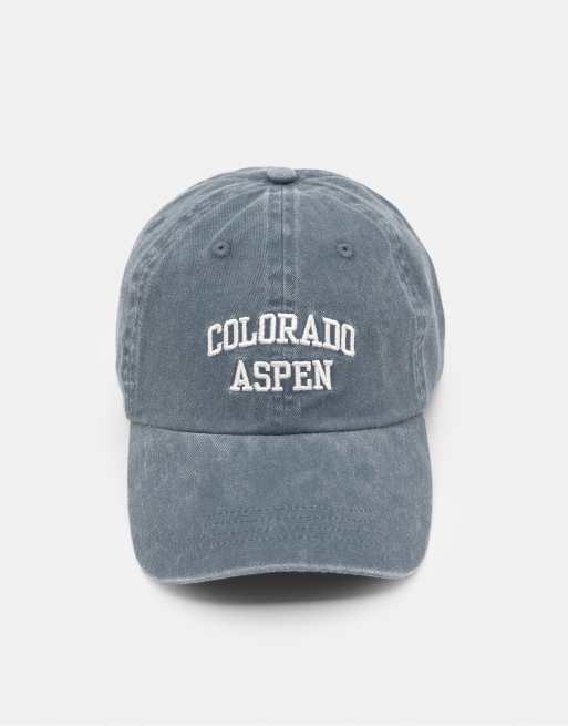 Pull&Bear - Cap met Colorado in blauw