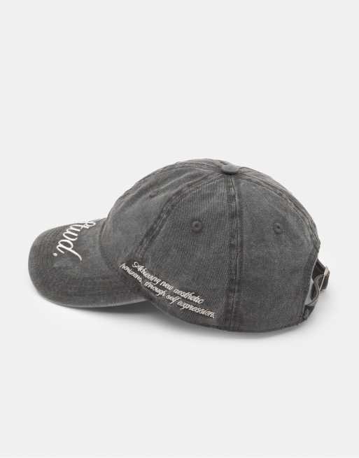 Pull&Bear - Cappellino grigio con ricamo STWD