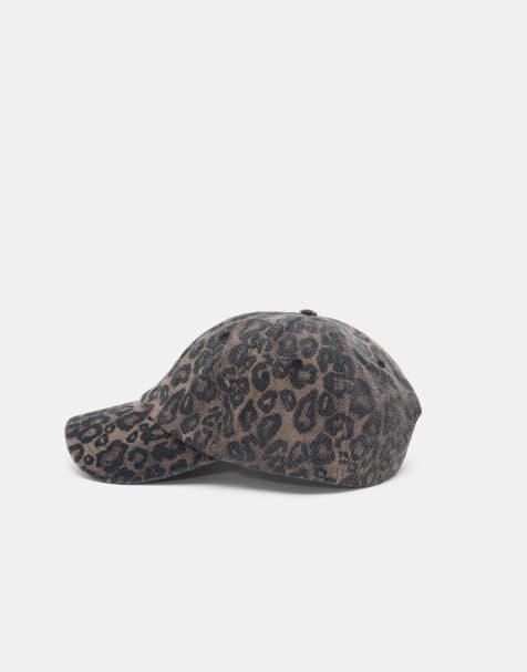 Pull&Bear - Cappellino marrone con stampa leopardata - view 1