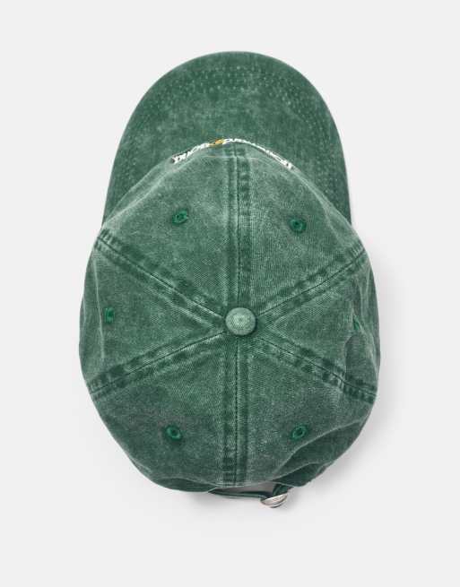 Pull&Bear cappellino ricamato Homeward Bond verde medio, 3 di 4