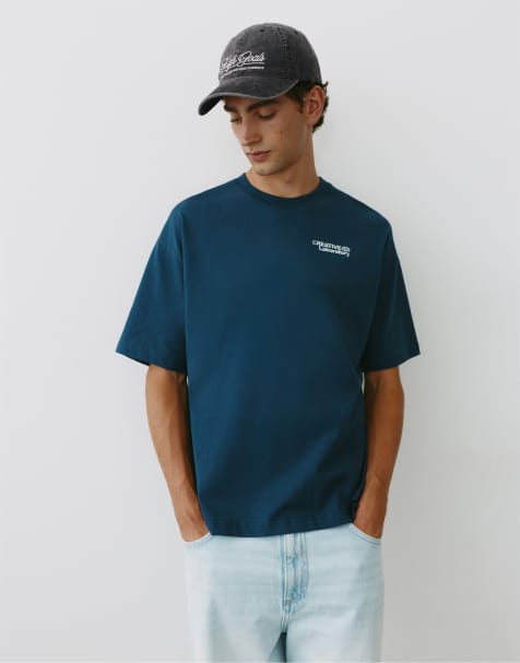 Pull&Bear cappellino ricamato nero - view 1