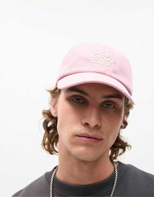 Pull&Bear - Cappellino rosa con scritta 