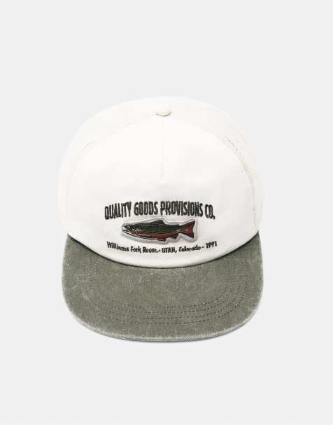 Pull&Bear - Cappellino trucker verde con pesce ricamato - view 1