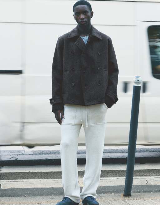 Pull&Bear cappotto corto effetto feltro grigio scuro, 2 di 7