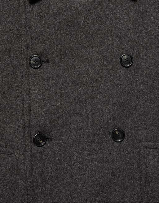 Pull&Bear cappotto corto effetto feltro grigio scuro, 6 di 7