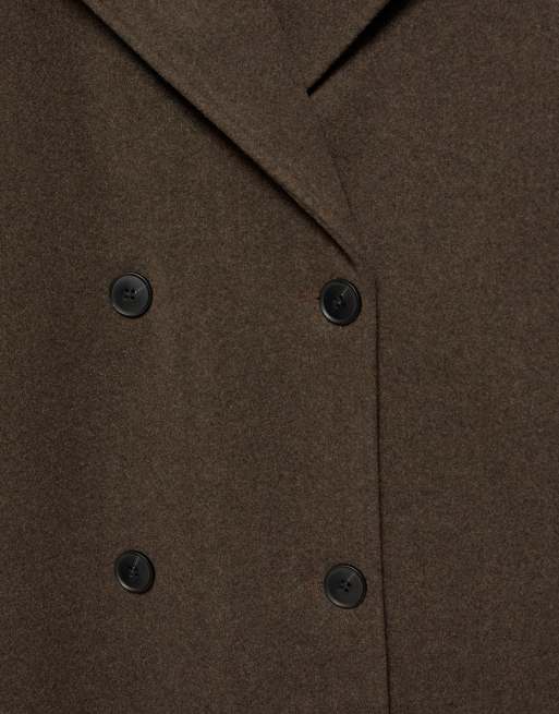 Pull&Bear cappotto doppiopetto marrone, 6 di 7