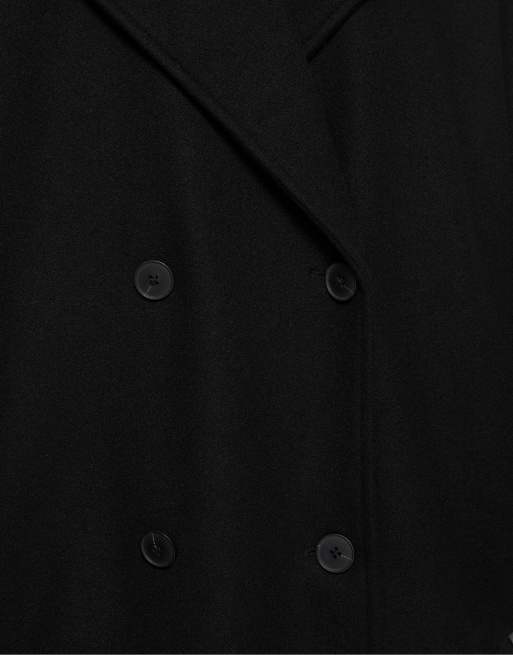 Pull&Bear cappotto doppiopetto nero, 7 di 7