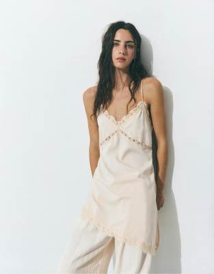 Pull & Bear - Caraco asymétrique - Champagne-Doré S