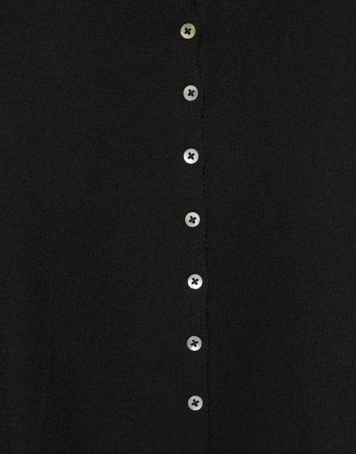 Pull&Bear cardigan con collo alto nero, 6 di 7