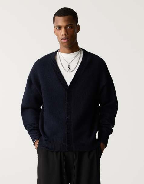 Pull&Bear cardigan in navy - view 1
