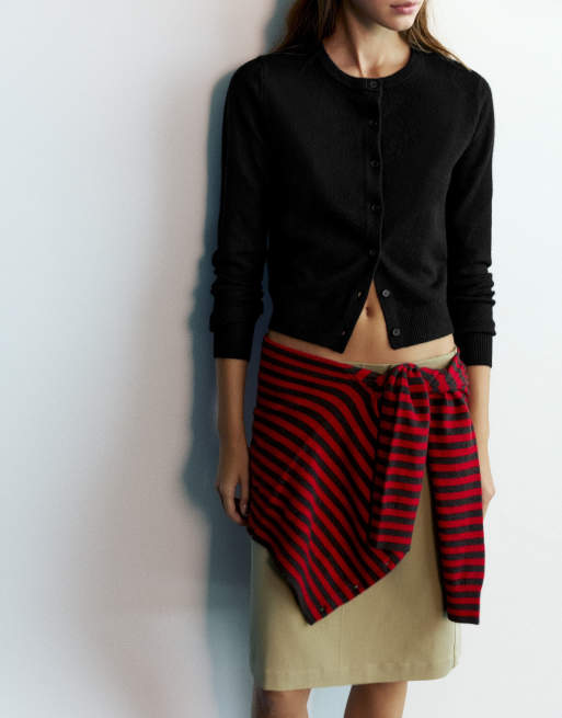 Pull&Bear cardigan regular fit nero, 3 di 7