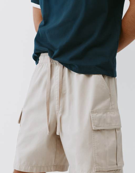 Pull&Bear Cargo bermuda shorts in beige, 3 of 7