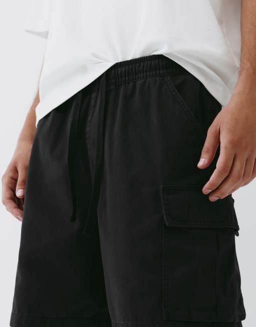 Pull&Bear – Cargo-Bermudashorts in Schwarz, 3 von 7