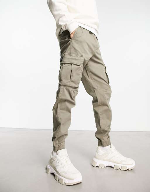 Pull&Bear cargo jogger in khaki