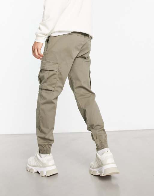 Pull&Bear cargo jogger in khaki