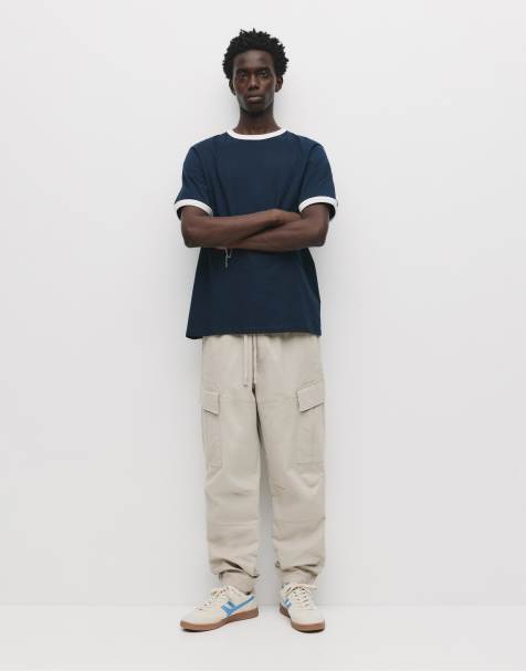 Pull&Bear Cargo joggers in ice - view 1