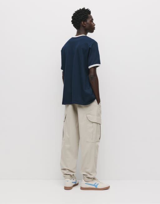 Pull&Bear Cargo joggers in ice, 3 of 4
