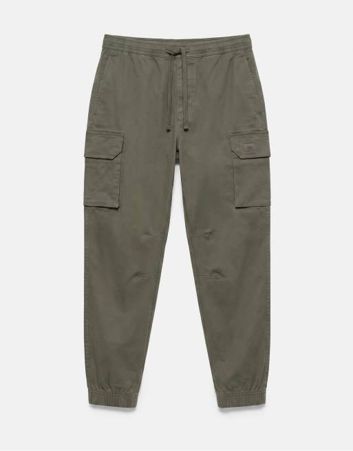 Pull&Bear Cargo joggers in pale khaki, 5 of 7