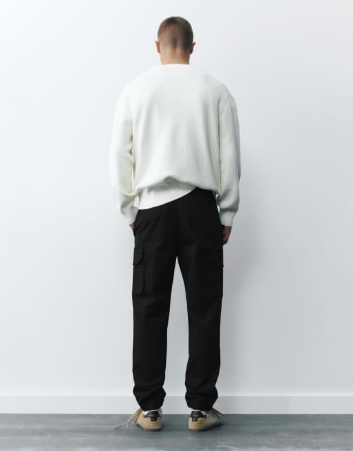 Pull&Bear - Cargo joggingbroek in zwart, 3 van 7