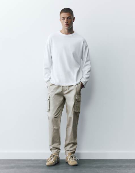 Pull&Bear Cargo-Jogginghose in Stein - view 1