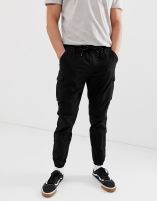 asos black cargo pants