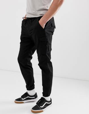 asos black cargo pants