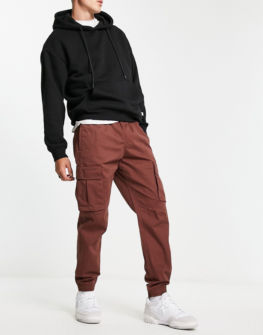 Pull & Bear cargo pants in brown