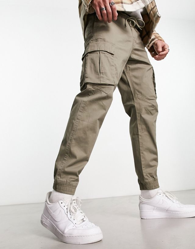 Pull&Bear cargo pants in khaki