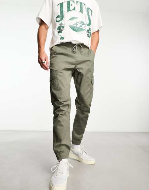 Pull&Bear ripstop cargo trousers in tan, ASOS