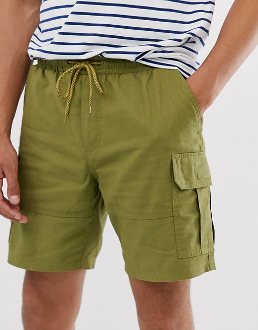 Pull&Bear cargo shorts in khaki