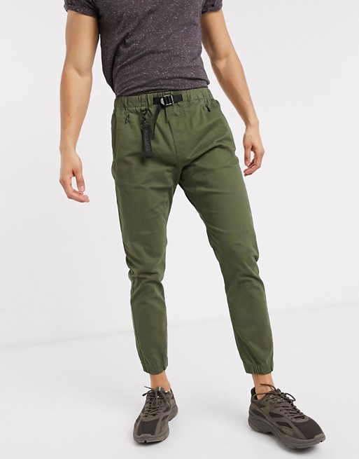 Pull&Bear trouser in khaki green