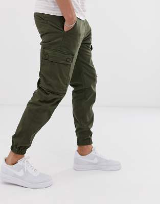 Pull\u0026Bear - Cargobroek in kaki | ASOS