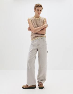 Pull & Bear - Carpenter-Hose in Grau