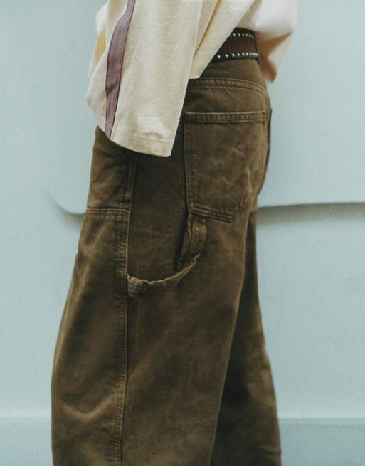 Pull&Bear Carpenter-jeans i brun, 4 af 7