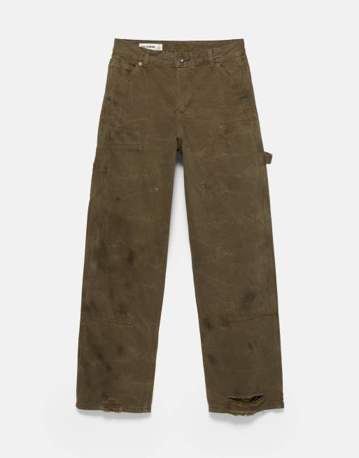 Pull&Bear Carpenter-jeans i brun, 6 af 7