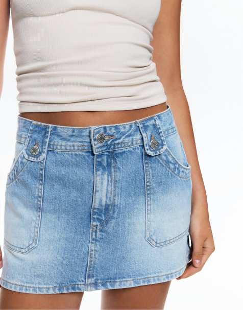 Pull&Bear – Carpenter-Minirock in Mittelblau - view 1