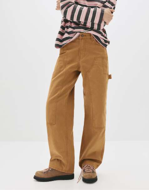 Pull&Bear Carpenter trousers in ochre - view 1