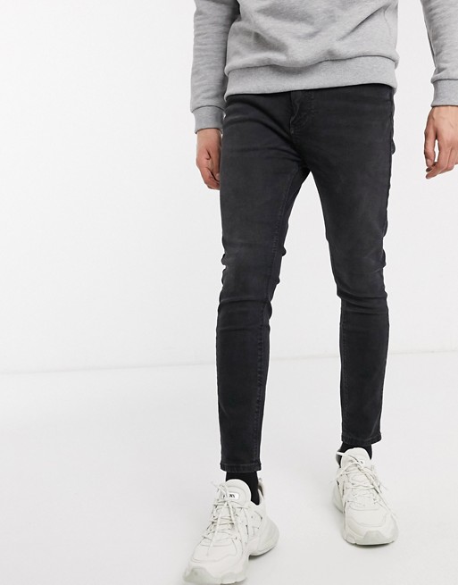 Pull&Bear carrot fit jeans in dark grey